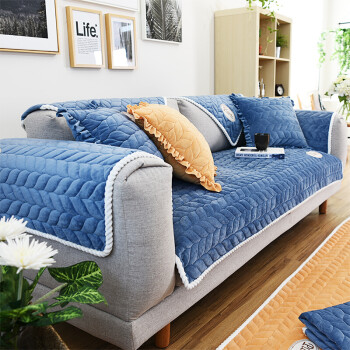 沙发垫现代简约防滑加厚坐垫客厅通用布艺北欧沙发套罩巾 舒暖