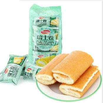 达利园饼干糕点凑单零食品 瑞士卷香蕉味200g/袋