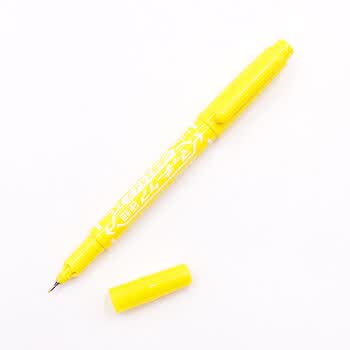 斑马牌(ZEBRA)YYTS5黄色油性记号笔粗细双头速干笔彩色学生美术绘图画勾线签字笔高颜值文具 10支 斑马牌(ZEBRA)YYTS5黄色油性记号笔粗细双头速干笔彩色学生美术绘图画勾线签字笔高颜值文具 10支