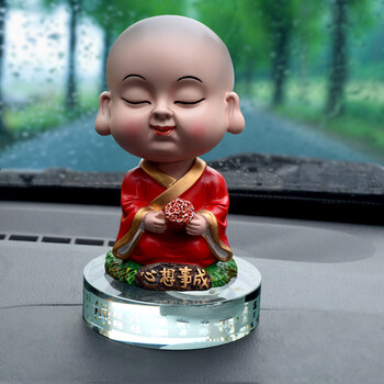 车内玩偶弥勒佛香水座摆件车饰车载车用车内摆设品 装饰用品 心想事成