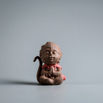 齐天大圣紫砂可养茶宠美猴王摆件创意手工茶道茶具茶盘茶滤零配件 禅