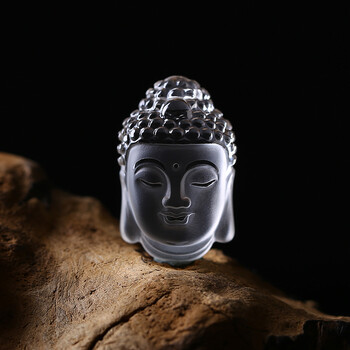 皇蜜珠宝 天然白水晶佛吊坠 福建雕工 水晶吊坠 开光 佛头 情侣男女款