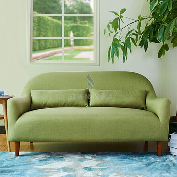 日式小户型单人双人三人布艺沙发客厅卧室现代简约家具沙发椅 浅绿色