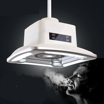 麻将机棋牌室会所空气净化器排烟吸烟灯宝遥控升降抽烟机除二手烟空气