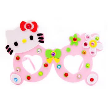 3d眼镜面具创意粘贴画幼儿园儿童手工diy制作材料包父节礼物 eva凯蒂