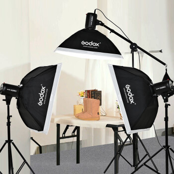 神牛（Godox）E250 摄影棚小型摄影闪光灯套装 250w三灯套装 补光灯摄影柔光箱 三灯套装（小商品拍摄）