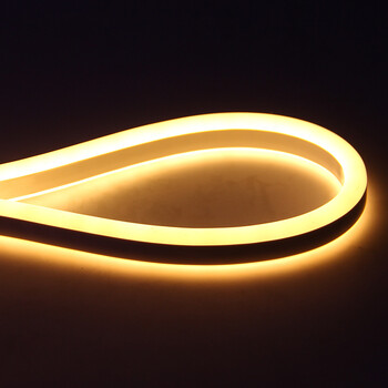 温漫220v双面发光柔性霓虹led灯带贴片彩色广告招牌户外防水软管 暖白