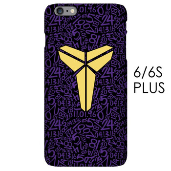 iphone6s 7/plus 湖人科比布莱恩特logo款3d磨砂手机壳 蜗壳kobe i6