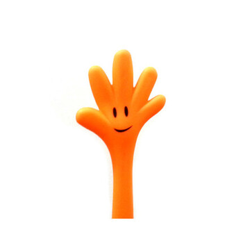 卡通笔 可爱圆珠笔 学生奖品儿童奖励礼物学习用品 桔色手掌