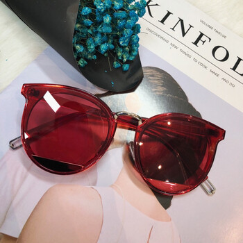 大月月定制2018春季新款百搭帅气休闲太阳眼镜男女户外潮墨镜 红框红