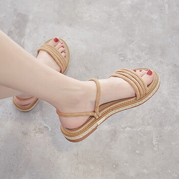 lordel凉鞋女2018夏季新款女鞋平底凉拖女学生鞋子波西米亚两穿拖鞋