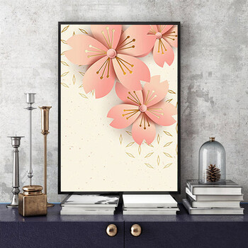 室内装饰三联画现代简约卧室家居装饰画走廊墙画小清新梅花图新款 图