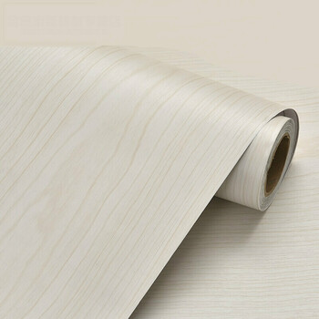 加厚白枫木纹家具翻新贴纸自粘墙纸家具贴纸柜子翻新贴纸 白枫木40cm