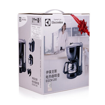 
                                        美式滴漏式咖啡壶 EGCM200 家用美式咖啡机 滴漏式咖啡壶 3-4人份 750ml                