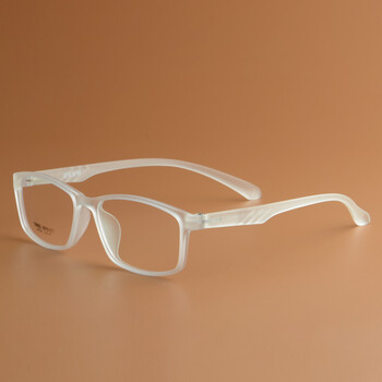 tr90眼镜架女配眼镜框超轻全框小脸型透明白色镜片磨砂 透明 配1.