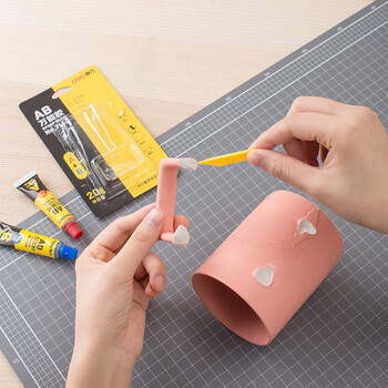 得力(deli)20gAB胶 强力胶水 万能胶粘剂 透明无痕胶 可粘玻璃陶瓷金属塑料 办公用品 7148