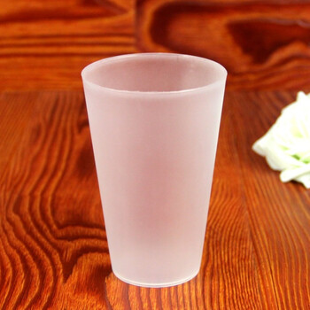 400ml塑料口杯软杯漱口杯创意饮料杯磨砂杯餐馆餐具 半透明