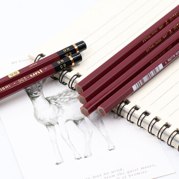 三菱(Uni)素描绘画铅笔 学生铅笔HI-UNI木杆铅笔9B 12支装 三菱(Uni)素描绘画铅笔 学生铅笔HI-UNI木杆铅笔9B 12支装