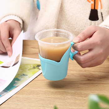 杯托一次性杯纸杯托饮水杯托杯架塑料杯套隔热杯套家用 绿色