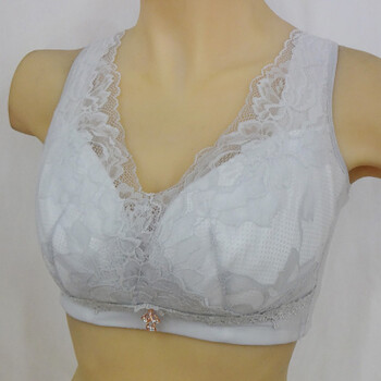 内衣新款d杯薄款大码文胸全罩杯背心式侧收聚拢显小 冰灰 80d