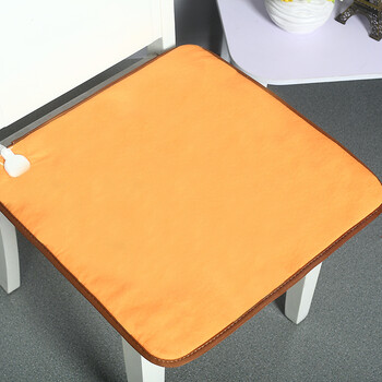 电热垫办公室加热坐垫发热电暖坐垫电热毯椅垫插电加热垫暖垫 黄色