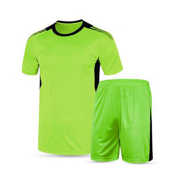 男足球服可印字印号宝宝宝贝足球背心套装比赛训练服 3471成人绿色 l