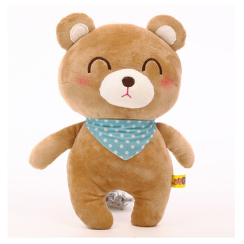 可爱卡通动物牛牛小鸡兔子熊青蛙公仔毛绒玩具布娃娃 熊公仔 小号
