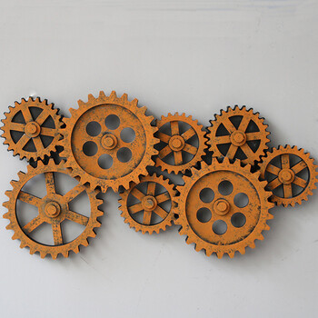 loft复古工业风大型齿轮装饰品墙壁挂件酒吧咖啡馆个性创意壁饰sn5031