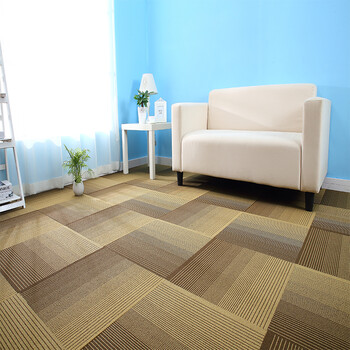条纹渐变办公室方块地毯拼接满铺地毯家用卧室酒店美容院地毯p 02 每