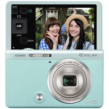 卡西欧（CASIO）EX-ZR55 数码相机  （1610万像素 3.0英寸液晶屏 10倍光学变焦 25mm广角） 绿色
