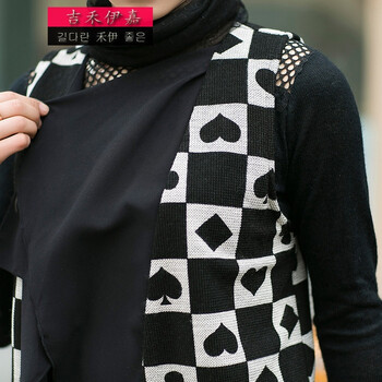 吉禾伊嘉中老年新款春装女士假两件套2015女装宽松上衣马甲背心时尚妈妈装 灰色 M