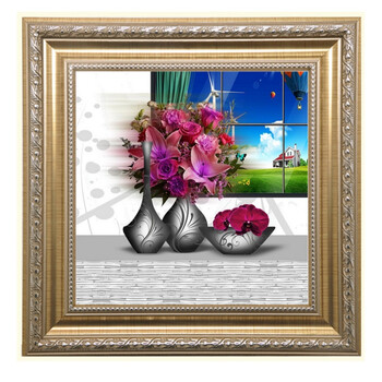 客厅装饰画沙发背景墙三联画现代简约有框画卧室挂画餐厅壁画 b2 60cm