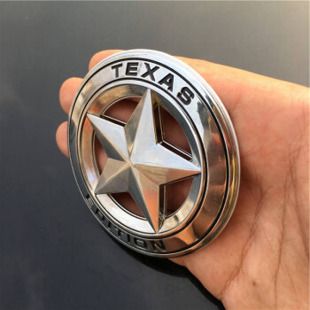 jeep吉普 二戰texas 五角星車標金屬圓形 改裝車標 貼標銘牌 銀色