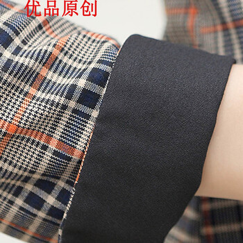 优品原创小西装女2015秋冬装新款韩版格子长袖大码短款外套 图片色 L