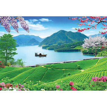 藤印象 迎客松风景画客厅装饰画墙画山水旭日东升风水聚宝盆年画墙贴