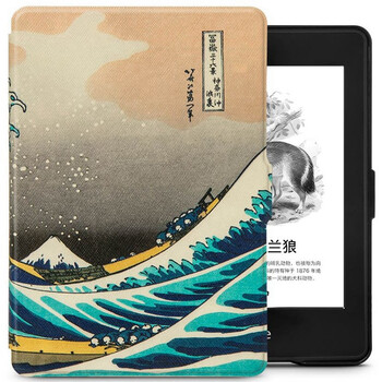 
                                        纳图森（Natusun）K5-04适配Kindle 958版保护套/壳Kindle Paperwhite 1/2/3代 电纸书休眠皮套 神奈川冲浪里                