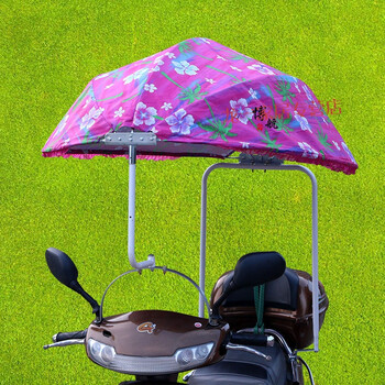 电动车遮阳伞电瓶车雨棚西瓜伞l款遮雨蓬 水滴天蓝 玻璃