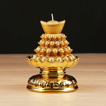金元宝佛教道教用品莲花灯蜡烛供佛荷花蜡烛酥油生日还愿求财神 聚财