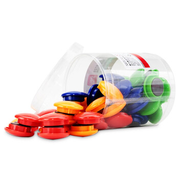 得力 24粒/筒彩色白板磁钉/吸铁石/磁铁 冰箱贴直径白板配件强力磁铁吸铁石教学图钉黑板磁性吸力8726 得力 24粒/筒彩色白板磁钉/吸铁石/磁铁 冰箱贴直径白板配件强力磁铁吸铁石教学图钉黑板磁性吸力8726