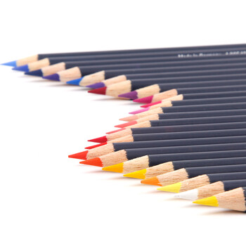 辉柏嘉（Faber-castell）油性彩铅笔24色专业手绘美术生专用蓝铁盒彩色铅笔GoldfaberAqua系列114724美术生专用写生画画笔