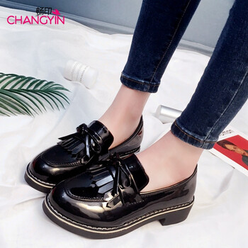 韩版学生ulzzang1小皮鞋女20181zipper软妹原宿风女鞋子潮lxc 枪色加