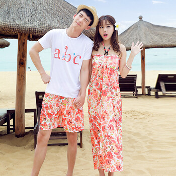 情路装拍婚纱照的情侣装三亚旅游结婚照情女装