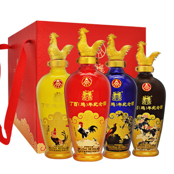 五粮液 丁酉鸡年生肖纪念酒 52度 500ml*4瓶