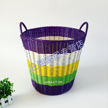 筐卫生间特大号衣篓换洗脏衣服收纳筐篮玩具筐 xl特大号紫色主色多彩