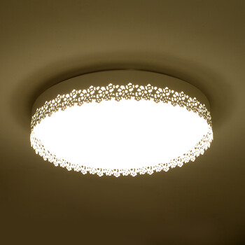 简约现代圆形led吸顶灯自然光田园温馨浪漫客厅卧室餐厅书房遥控 直径