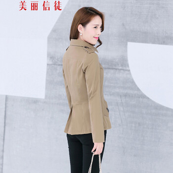 美丽信徒 短外套 女 秋冬 DWT1503 卡其色 XXL