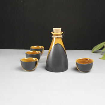 陶瓷清酒具分酒器酒具套装家用分酒壶清酒黄酒白酒烈酒杯logo定制 宽