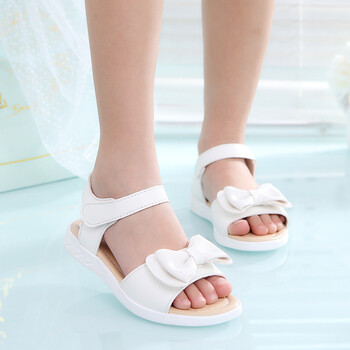 2018新款女童凉鞋夏季公主凉鞋韩版小学生女孩中大童儿童凉鞋 802白色