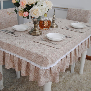 【2018新品上市】 紫色桌套桌罩正方形茶几套罩长方