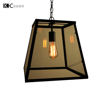 
                                        kc灯具 RH美式咖啡厅玻璃箱复古铁艺loft酒吧灯泡吊灯 HZ-配烟火灯泡                